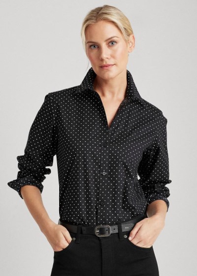 Ralph Lauren Easy Care Polka-Dot Skjorter Dame Danmark (TZSDE7312)